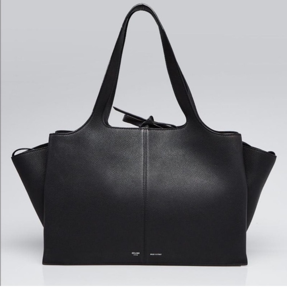 Celine Tri-Fold Small Shoulder Bag Grained Calfskin
